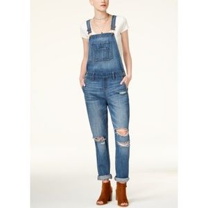 NWT! Ripped Cuffed Overalls